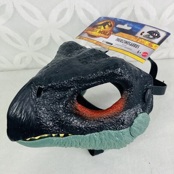 2022 Jurassic World Dominion Therizinosaurus Mask w/Moveable Jaw Mattel - Picture 3 of 8